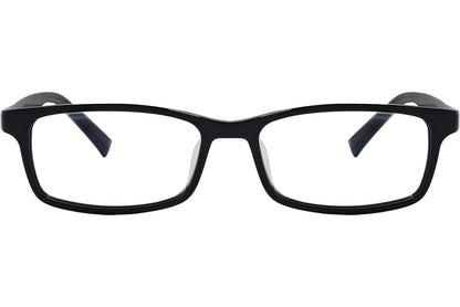 Bolon Rectangle Black Eyeglasses Frame Viewed From Front Angle.