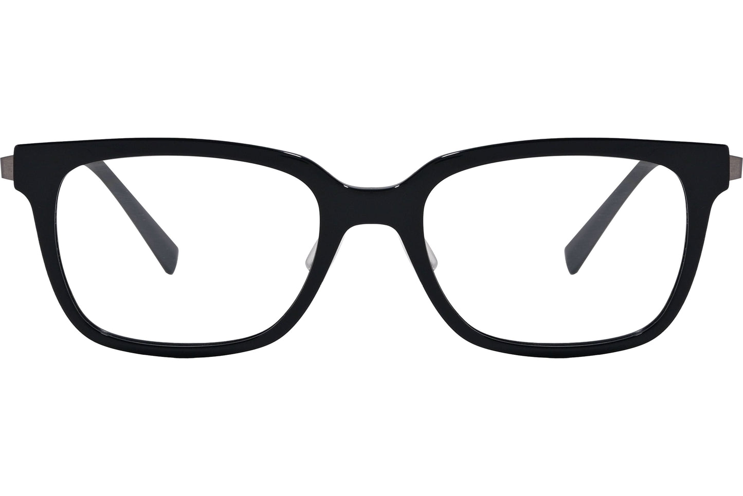 Bolon Wayfarer Black Eyeglasses Frame Viewed From Front Angle.