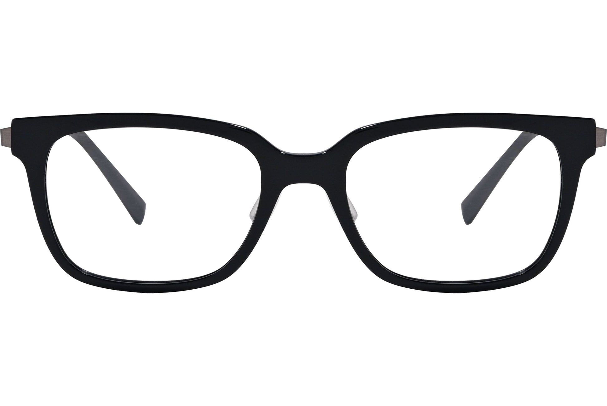 Bolon Wayfarer Black Eyeglasses Frame Viewed From Front Angle.