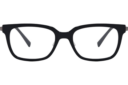 Bolon Wayfarer Black Eyeglasses Frame Viewed From Front Angle.