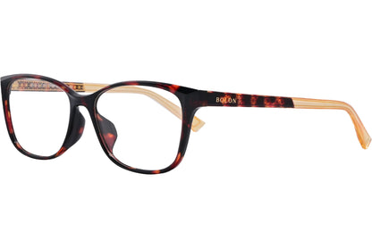 Bolon Rectangle Tortoise Eyeglasses Frame Viewed From A 45-Degree Angle.