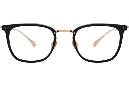 Bolon Square Gold Eyeglasses Frame Viewed From Front Angle.