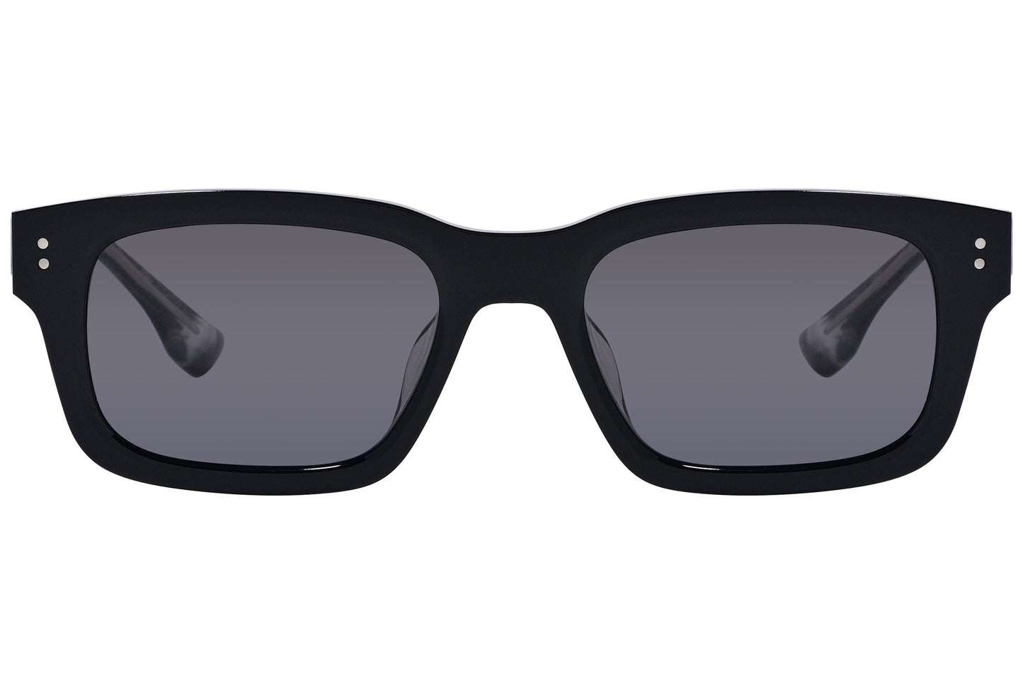 Bolon Black Color Rectangle Sunglasses Viewed From Front Angle.