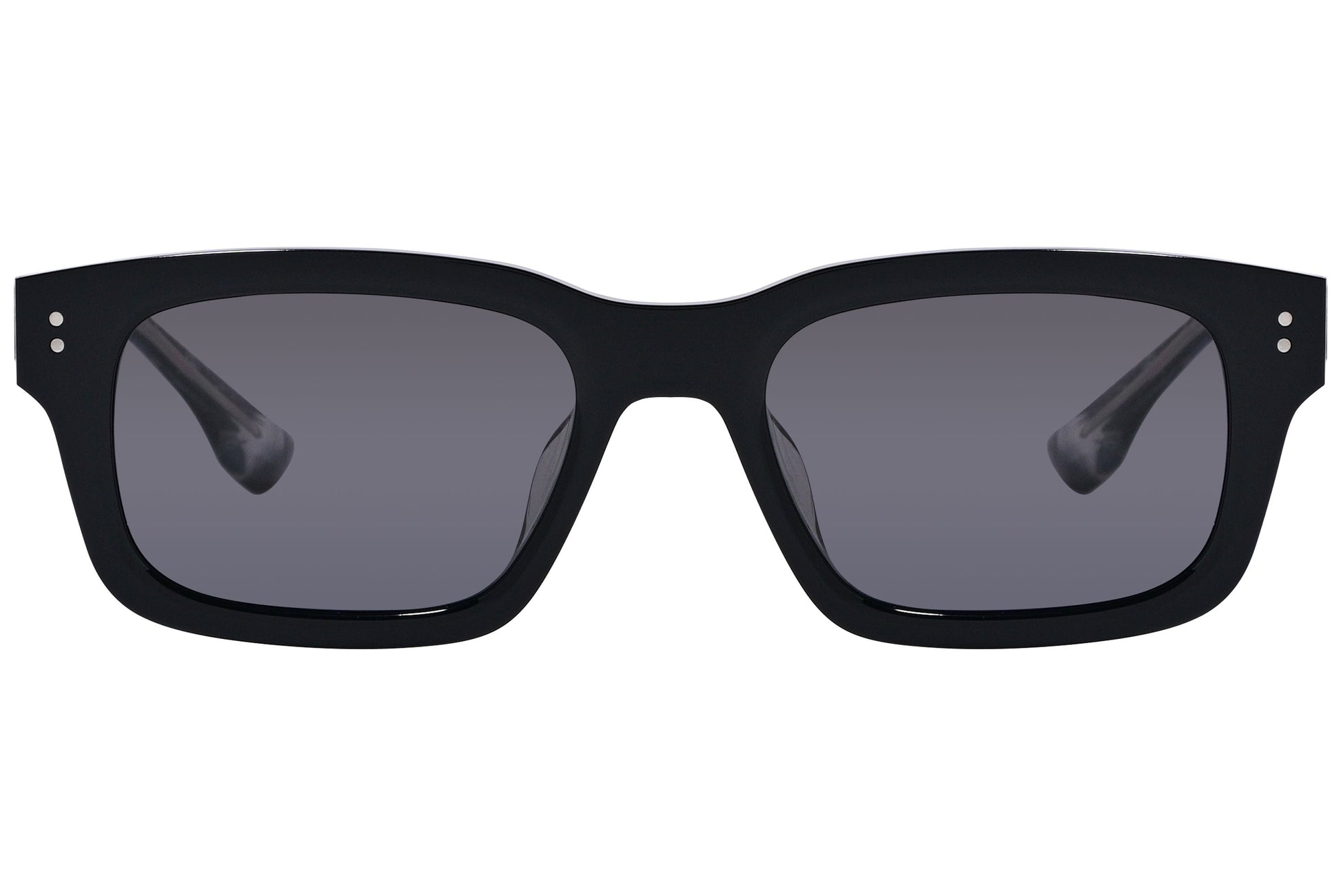 Bolon Black Color Rectangle Sunglasses Viewed From Front Angle.