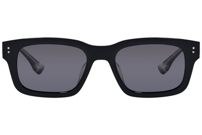 Bolon Black Color Rectangle Sunglasses Viewed From Front Angle.