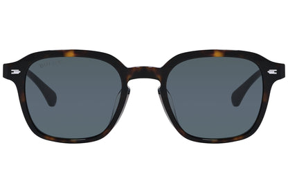 Bolon Tortoise Color Square Sunglasses Viewed From Front Angle.