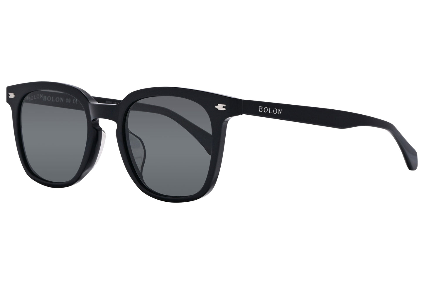 Bolon Black Color Square Sunglasses Viewed From A 45-Degree Angle.