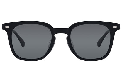 Bolon Black Color Square Sunglasses Viewed From Front Angle.