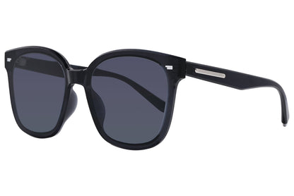 Bolon Black Color Square Sunglasses Viewed From A 45-Degree Angle.