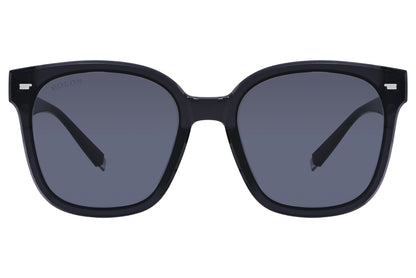 Bolon Black Color Square Sunglasses Viewed From Front Angle.