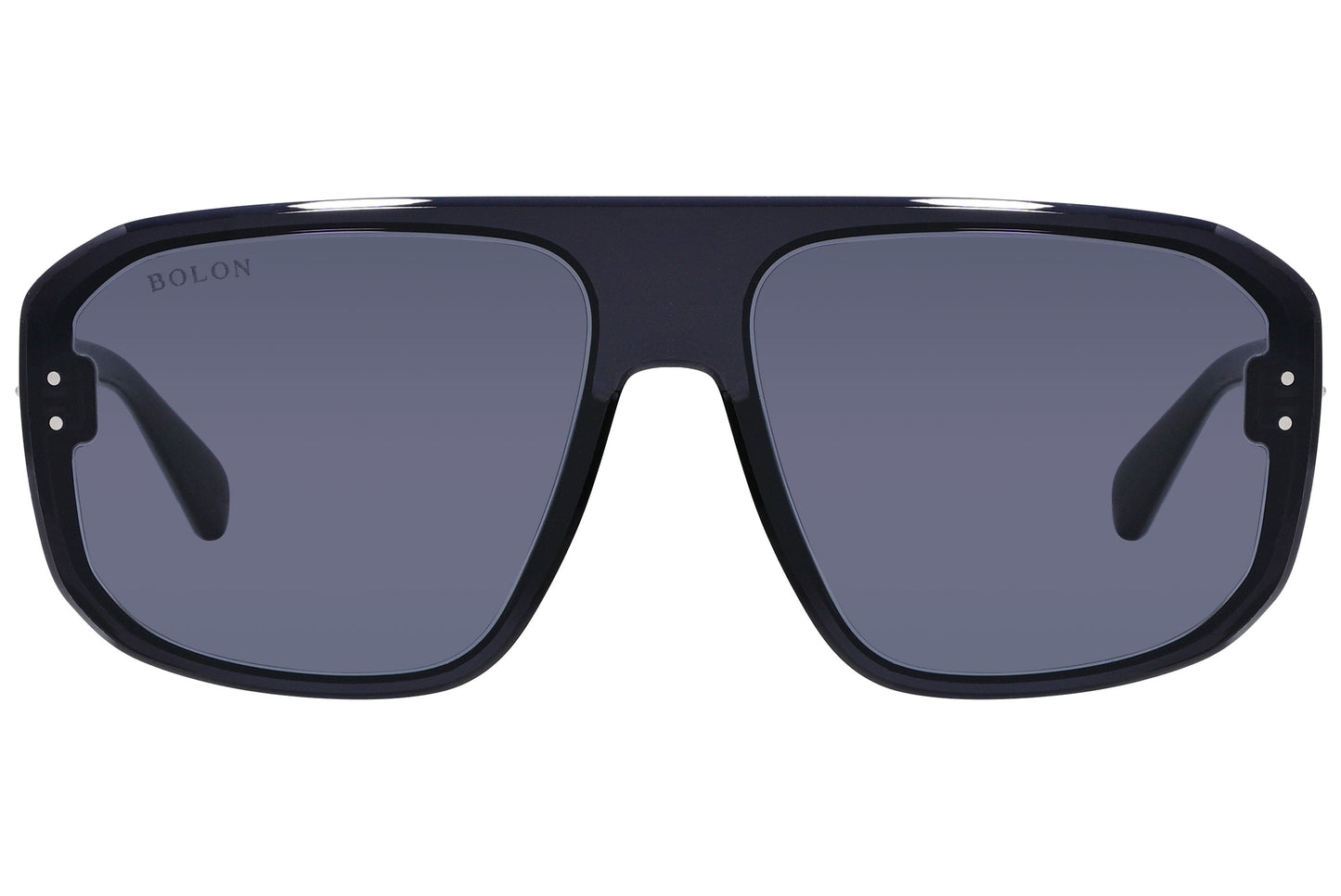 Bolon Black Color Aviator Sunglasses Viewed From Front Angle.