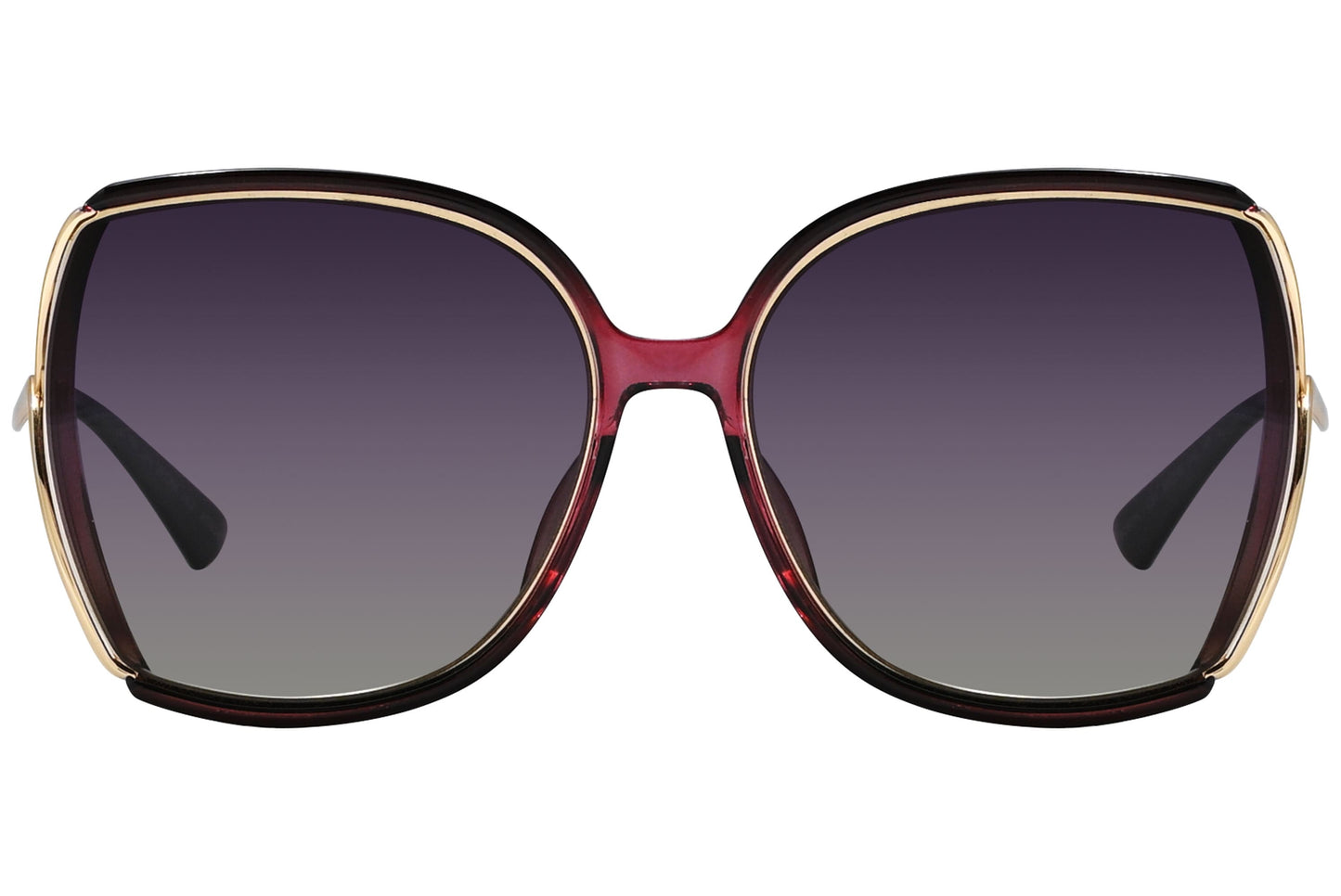 Bolon Butterfly Red Sunglasses Model: BL6076-C31 Front View