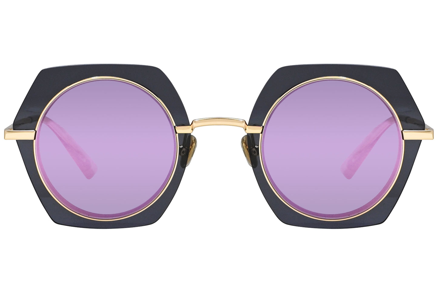 Bolon Geometric Pink Sunglasses Model: BL7005-B12 Front View