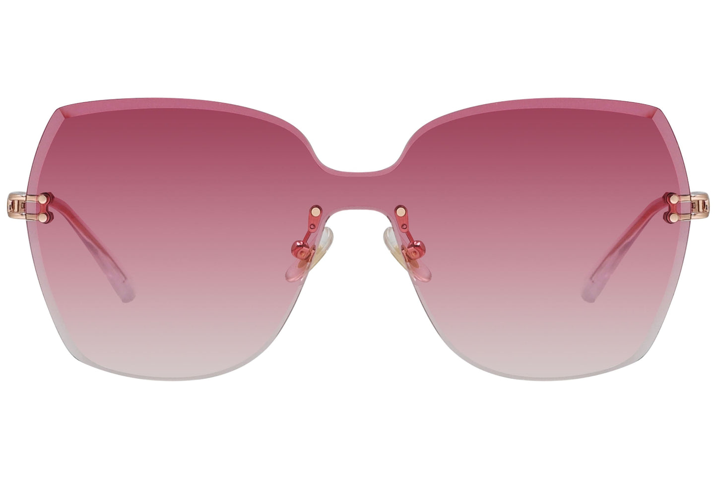 Bolon Square Red Sunglasses Model: BL7050-A30 Front View