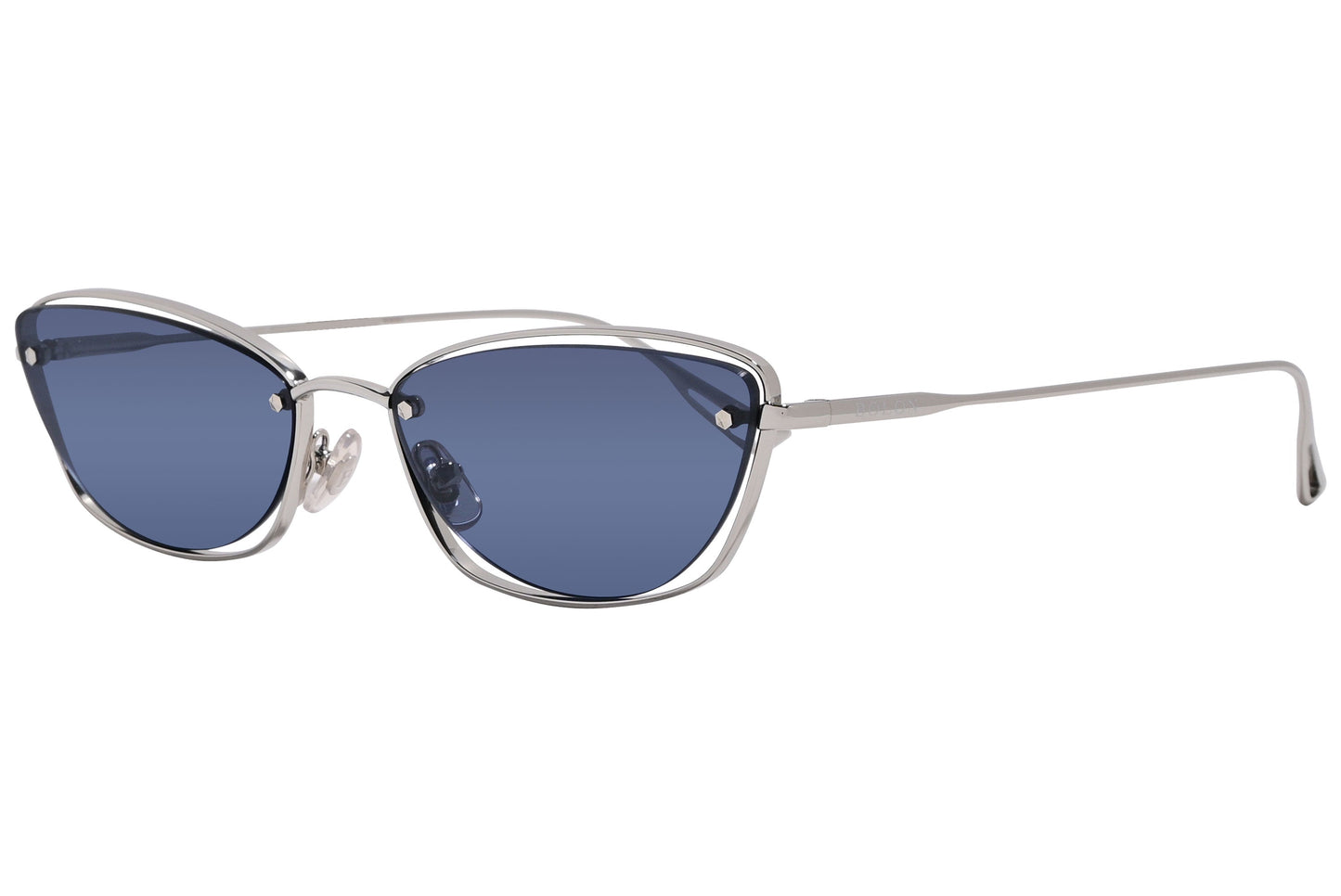 Bolon Blue Color Cat-Eye Sunglasses Viewed From A 45-Degree Angle.