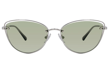 Bolon Green Color Cat-Eye Sunglasses Viewed From Front Angle.