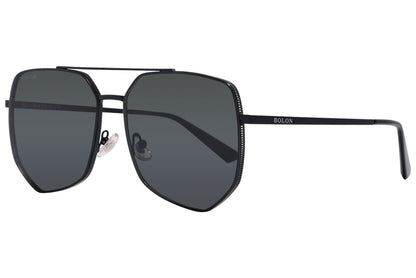 Bolon Black Color Aviator Sunglasses Viewed From A 45-Degree Angle.