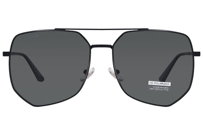 Bolon Black Color Aviator Sunglasses Viewed From Front Angle.