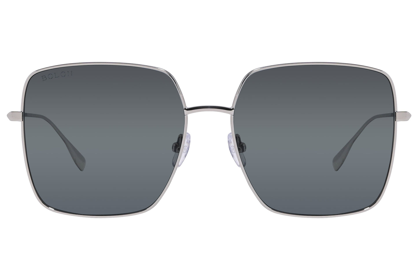 Bolon Gray Color Square Sunglasses Viewed From Front Angle.