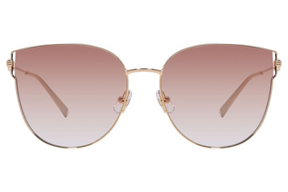 Bolon Pink Color Oval Sunglasses Viewed From Front Angle.