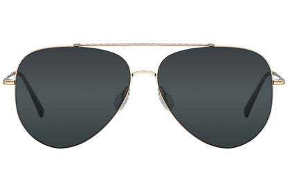 Bolon Gold Color Aviator Sunglasses Viewed From front Angle.