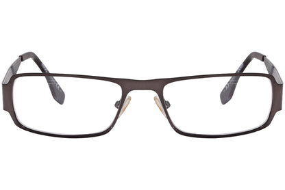 Boss Rectangle Bronze Eyeglasses Frame Viewed From Front Angle.