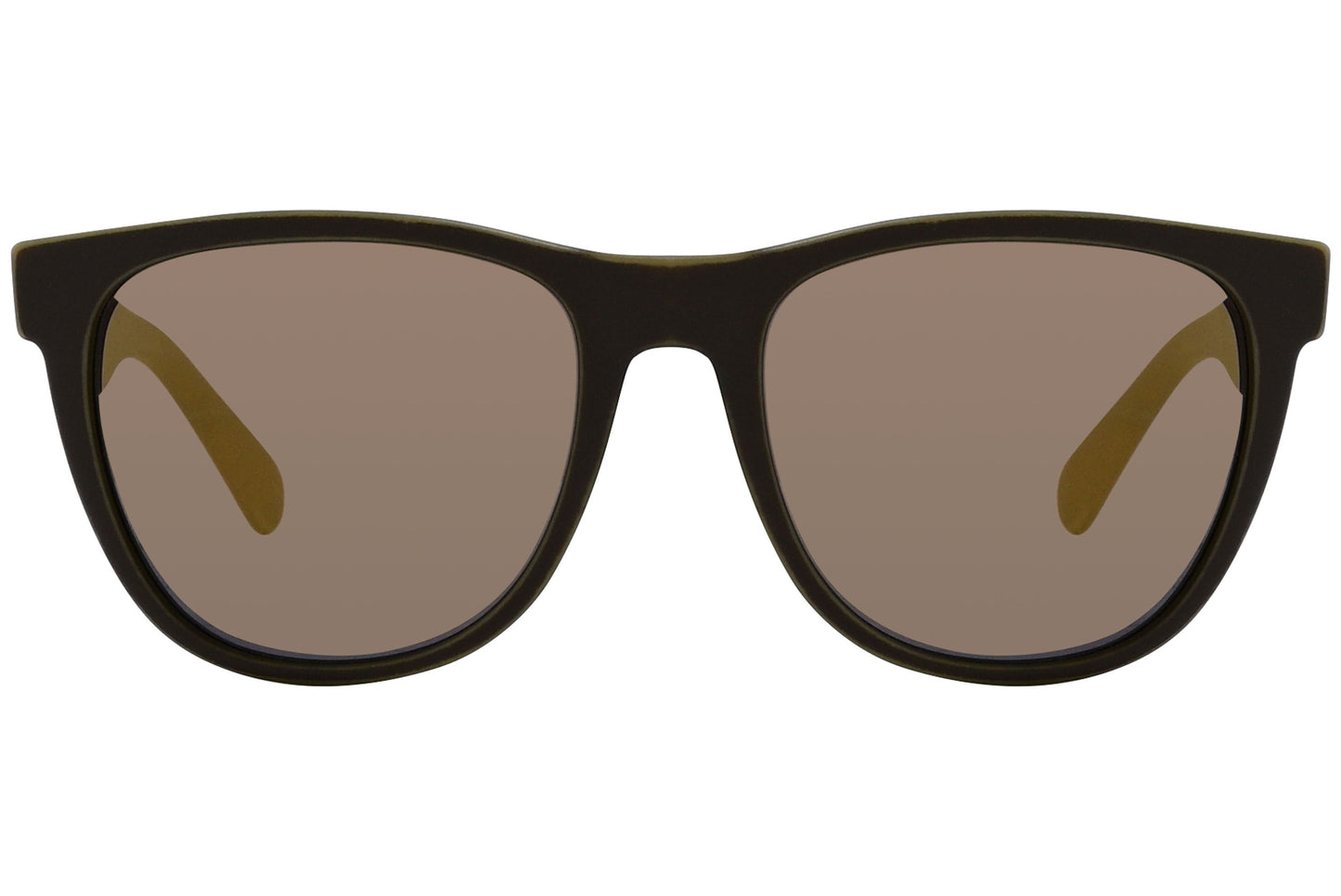 Boss Orange Brown Color Wayfarer Sunglasses Viewed From Front Angle.