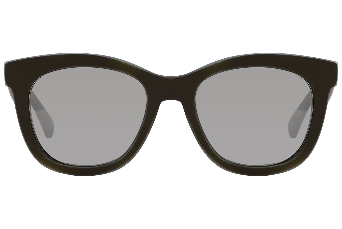 Boss Orange Gray Color Wayfarer Sunglasses Viewed From Front Angle.