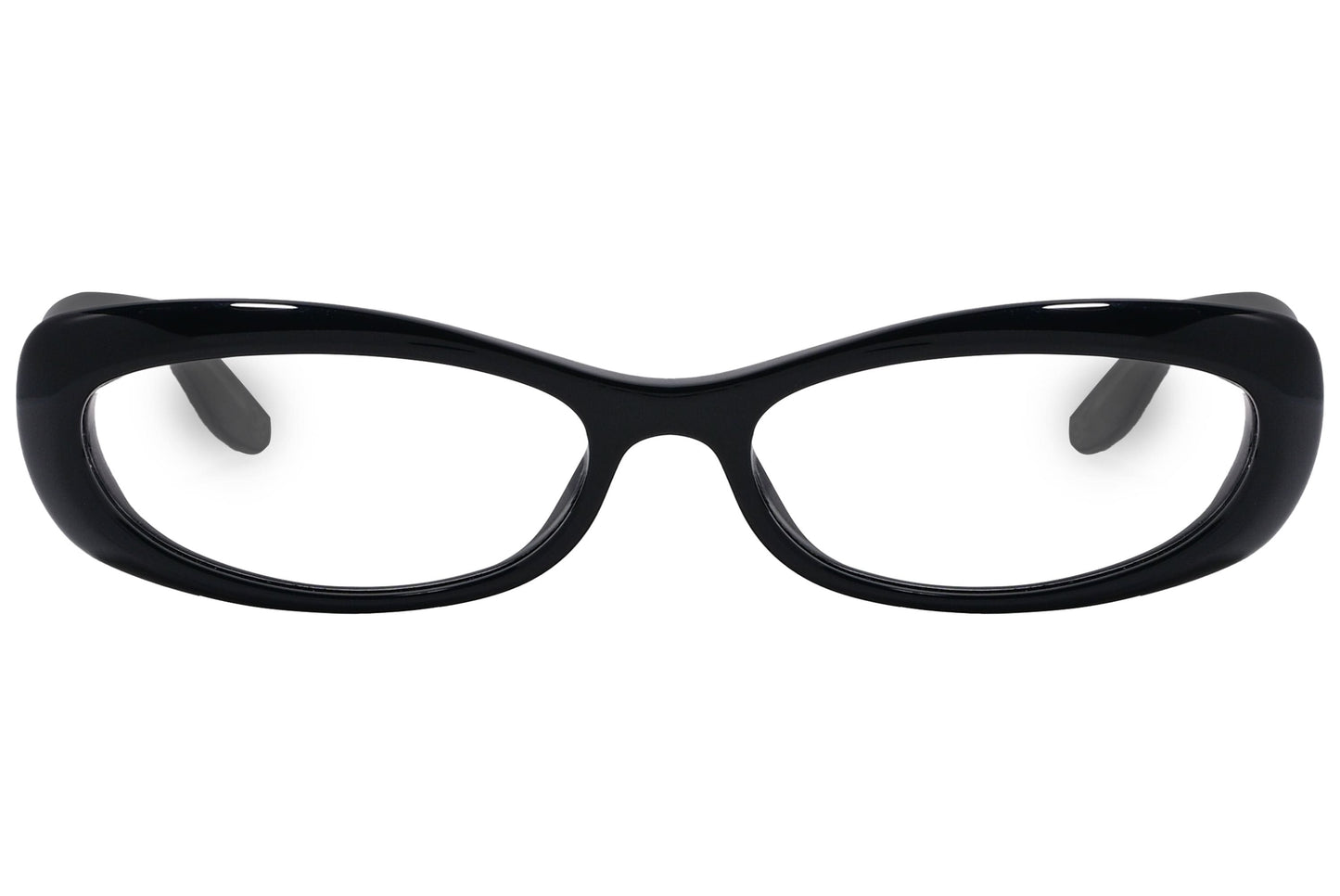 Bottega Veneta Oval Black Eyeglasses Frame Viewed From A 45-Degree Angle.