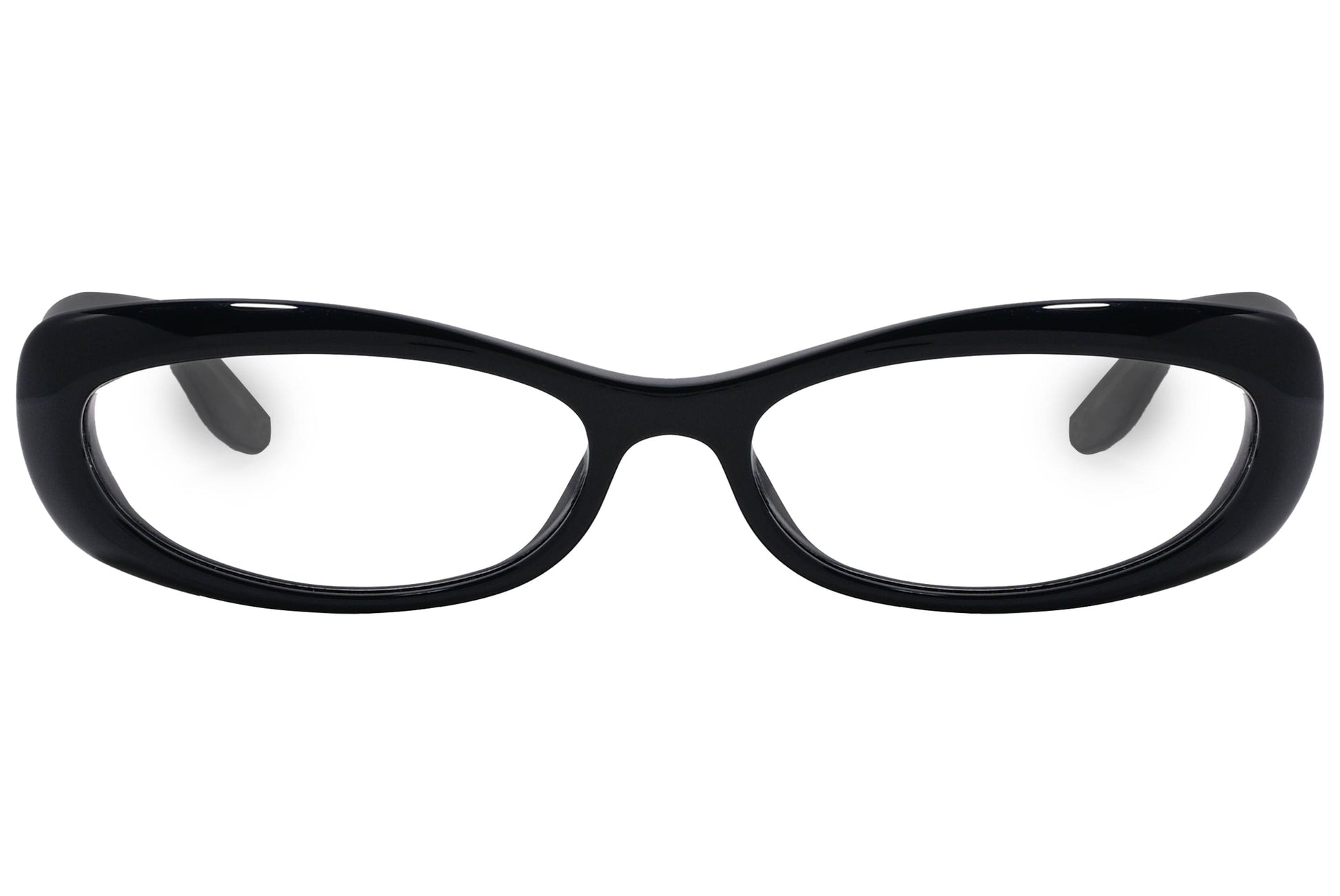 Bottega Veneta Oval Black Eyeglasses Frame Viewed From A 45-Degree Angle.