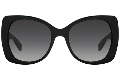 Bottega Veneta Black Color Butterfly Sunglasses Viewed From front Angle.