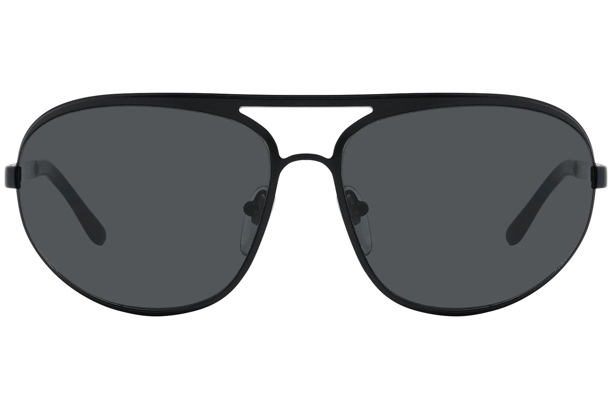 Bvlgari Black Color Aviator Sunglasses Viewed From Front Angle.