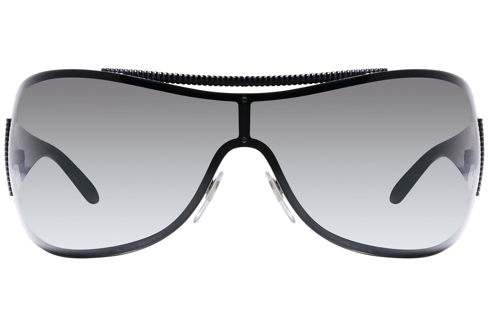 Bvlgari Wrap around Silver Sunglasses Model: 6011-128/8G Front View