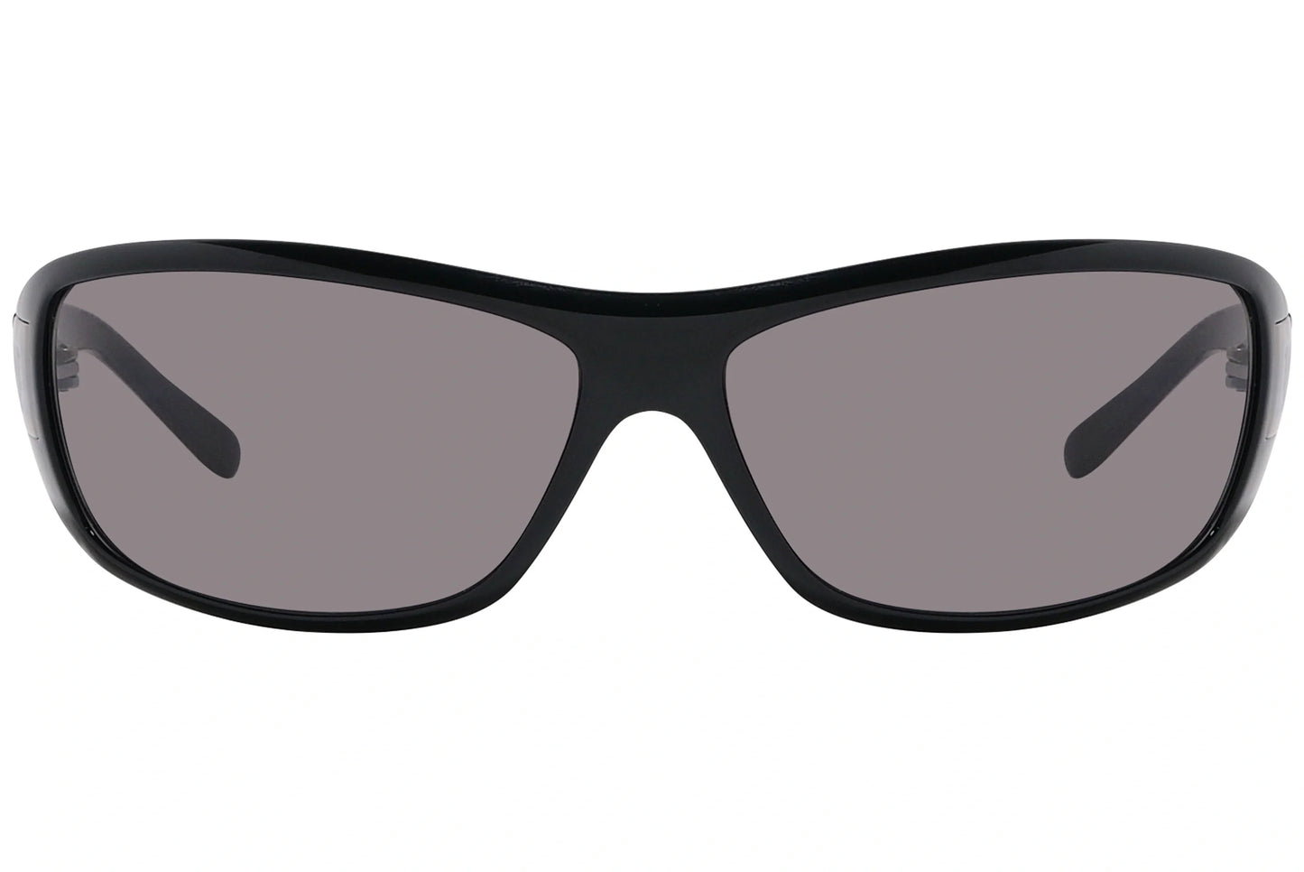 Bvlgari Black Color Wrap Around Sunglasses Viewed From Front Angle.