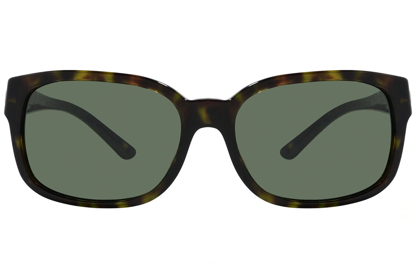 Bvlgari Tortoise Color Wayfarer Sunglasses Viewed From Front Angle.