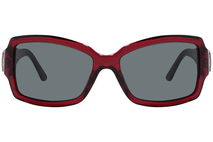 Bvlgari Red Color Rectangle Sunglasses Viewed From Front Angle.