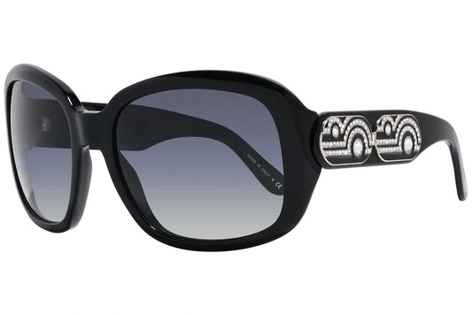 Bvlgari Black Color Geometric Sunglasses Viewed From A 45-Degree Angle.