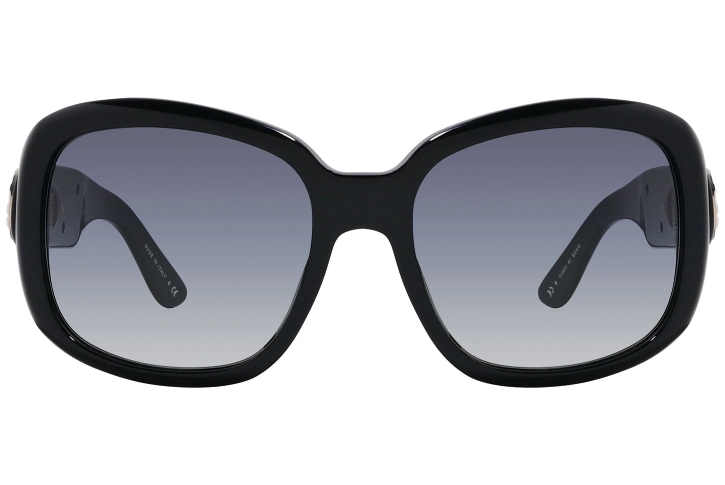 Bvlgari Black Color Geometric Sunglasses Viewed From Front Angle.