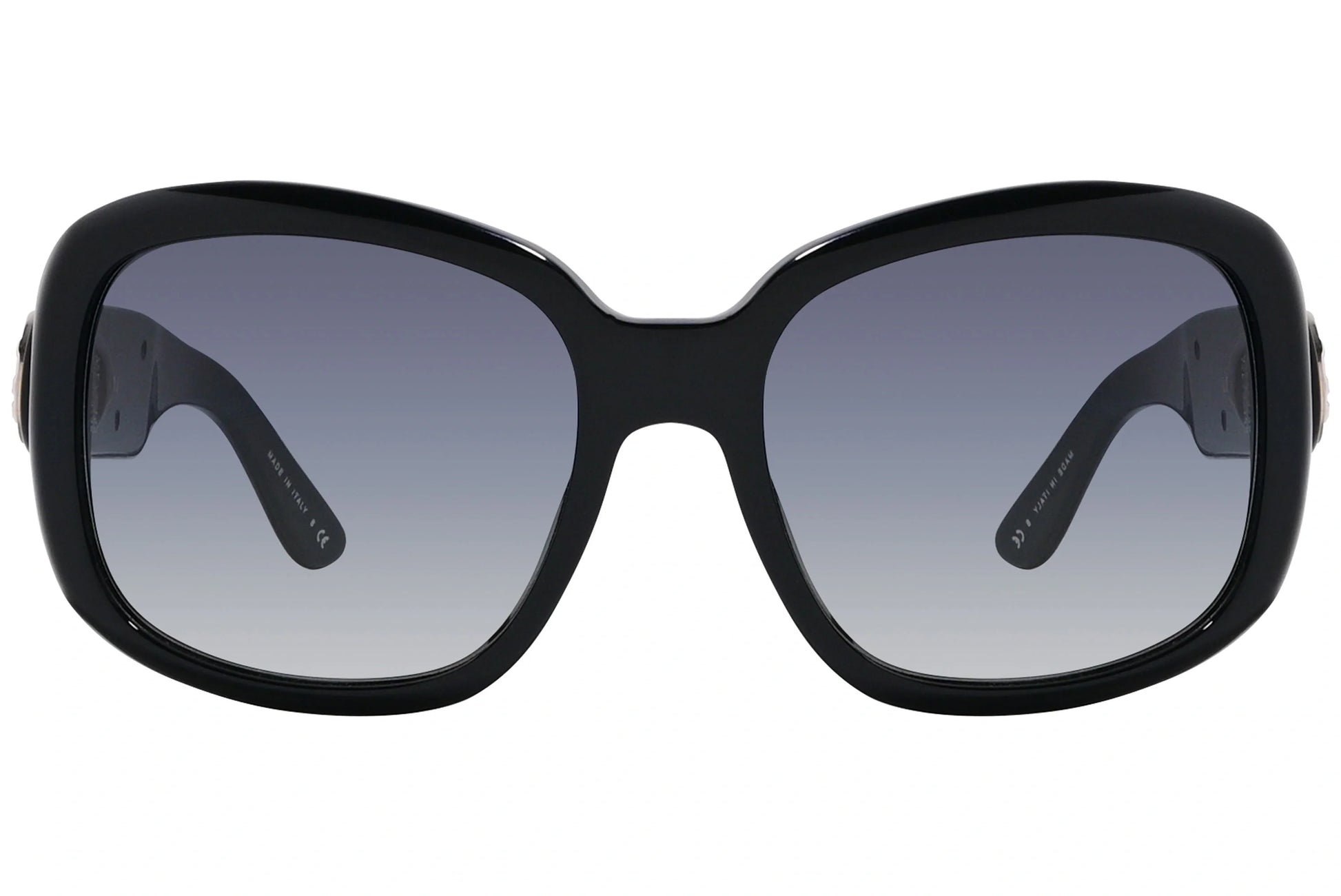 Bvlgari Black Color Geometric Sunglasses Viewed From Front Angle.