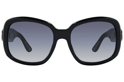 Bvlgari Black Color Geometric Sunglasses Viewed From Front Angle.