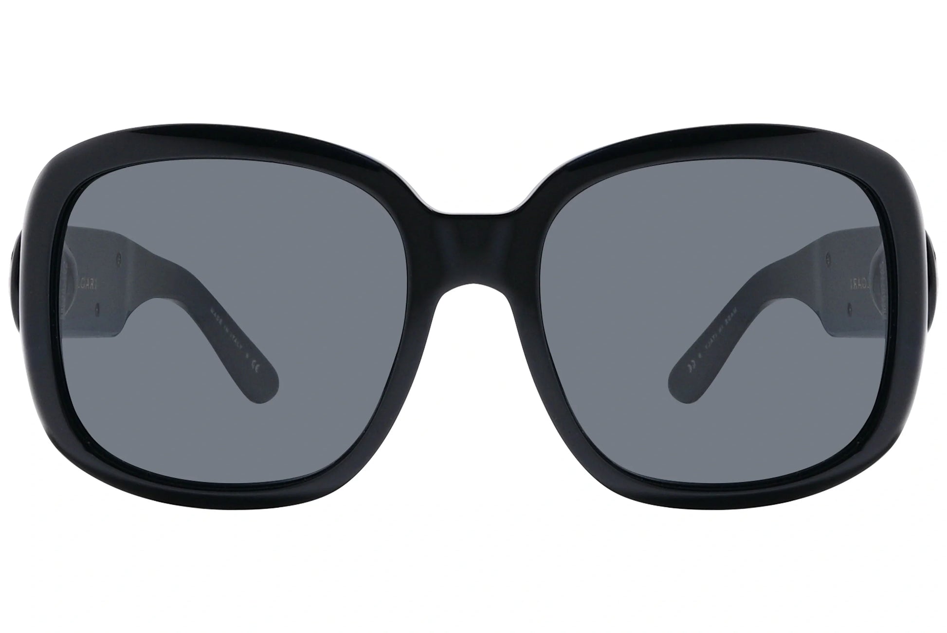 Bvlgari Black Color Geometric Sunglasses Viewed From Front Angle.