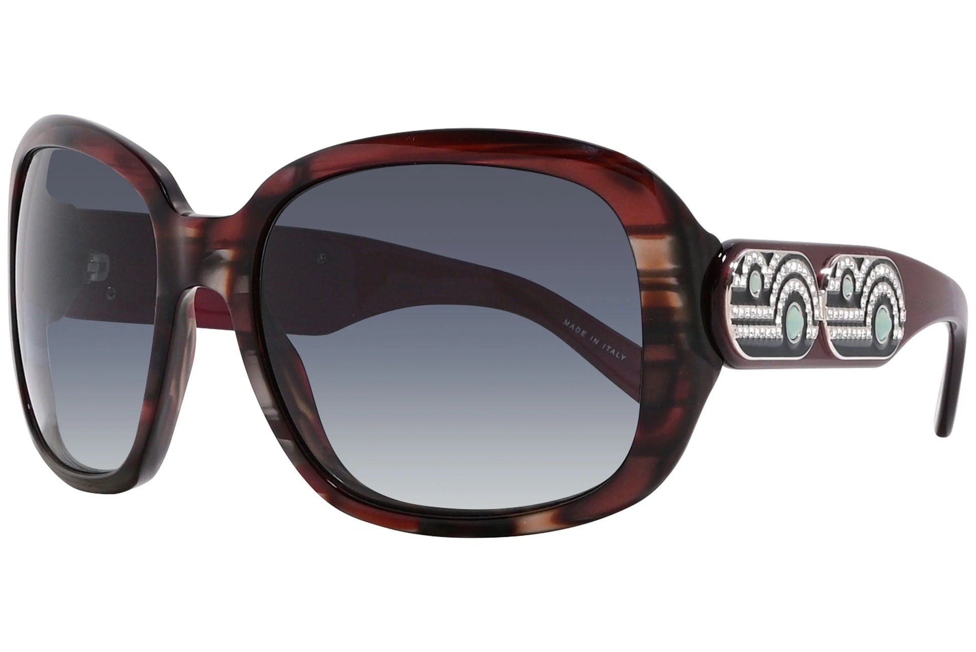 Bvlgari Brown Color Geometric Sunglasses Viewed From A 45-Degree Angle.