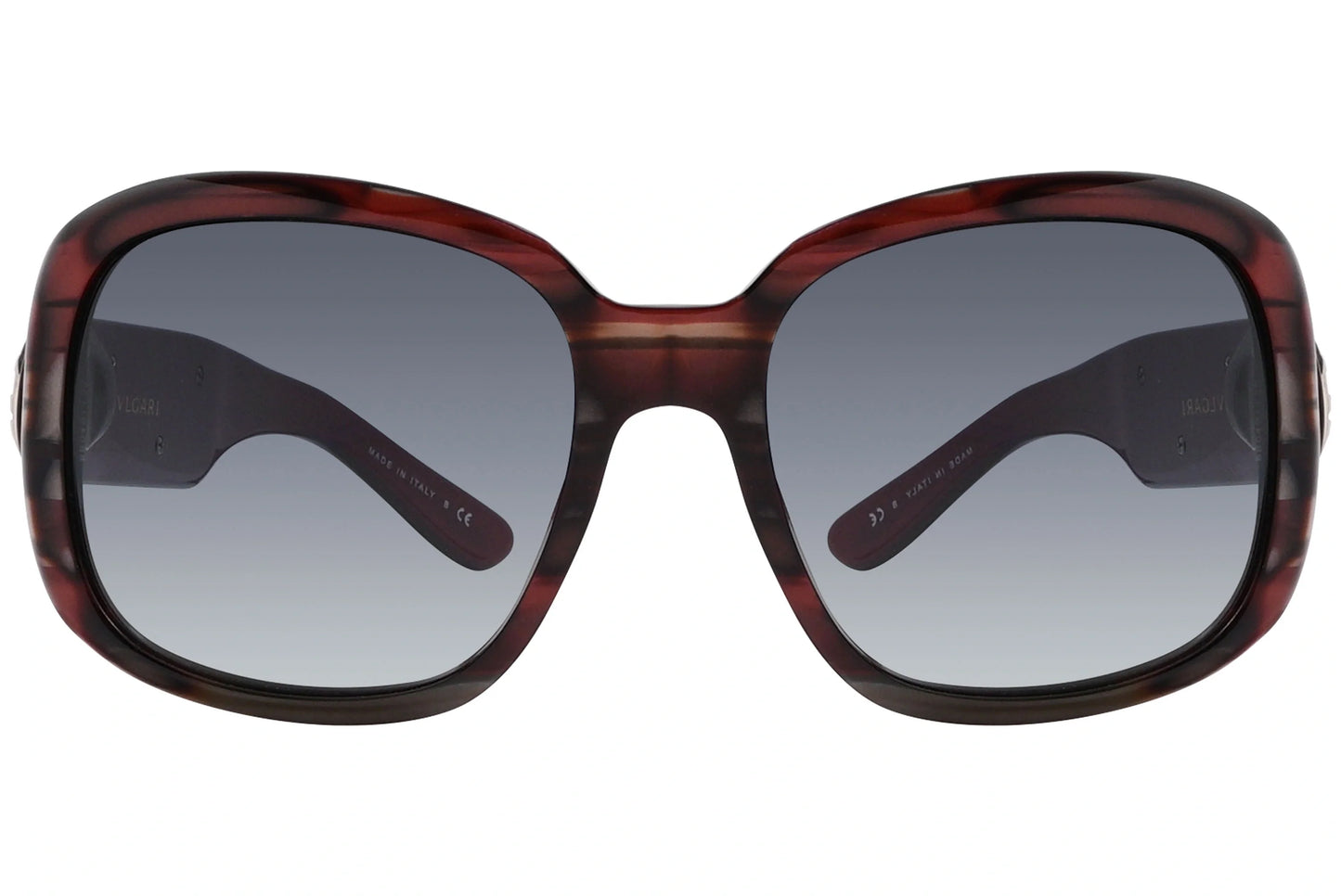 Bvlgari Brown Color Geometric Sunglasses Viewed From Front Angle.