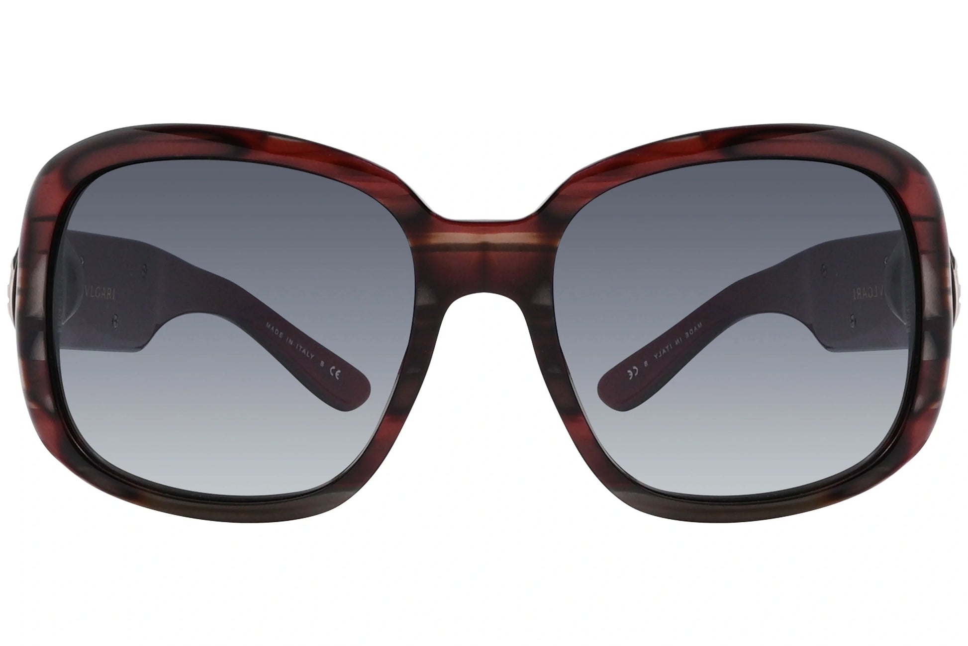 Bvlgari Brown Color Geometric Sunglasses Viewed From Front Angle.