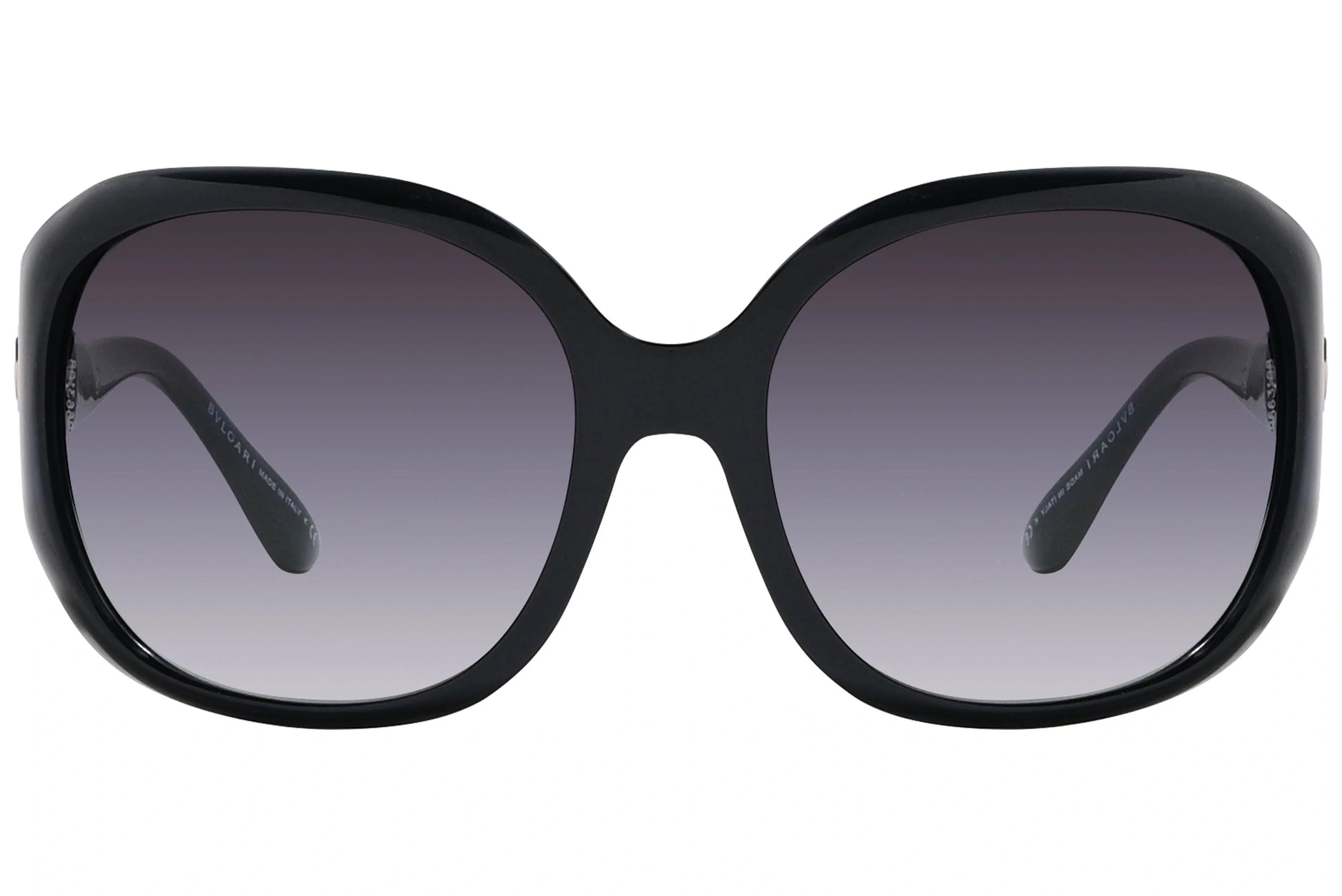 Bvlgari Black Color Geometric Sunglasses Viewed From Front Angle.