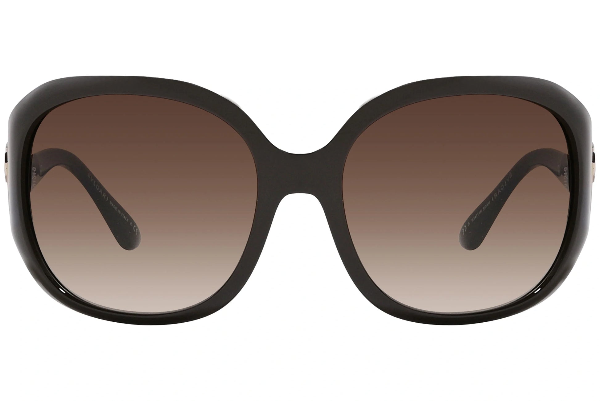 Bvlgari Brown Color Geometric Sunglasses Viewed From Front Angle.