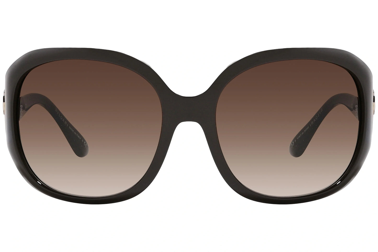 Bvlgari Brown Color Geometric Sunglasses Viewed From Front Angle.