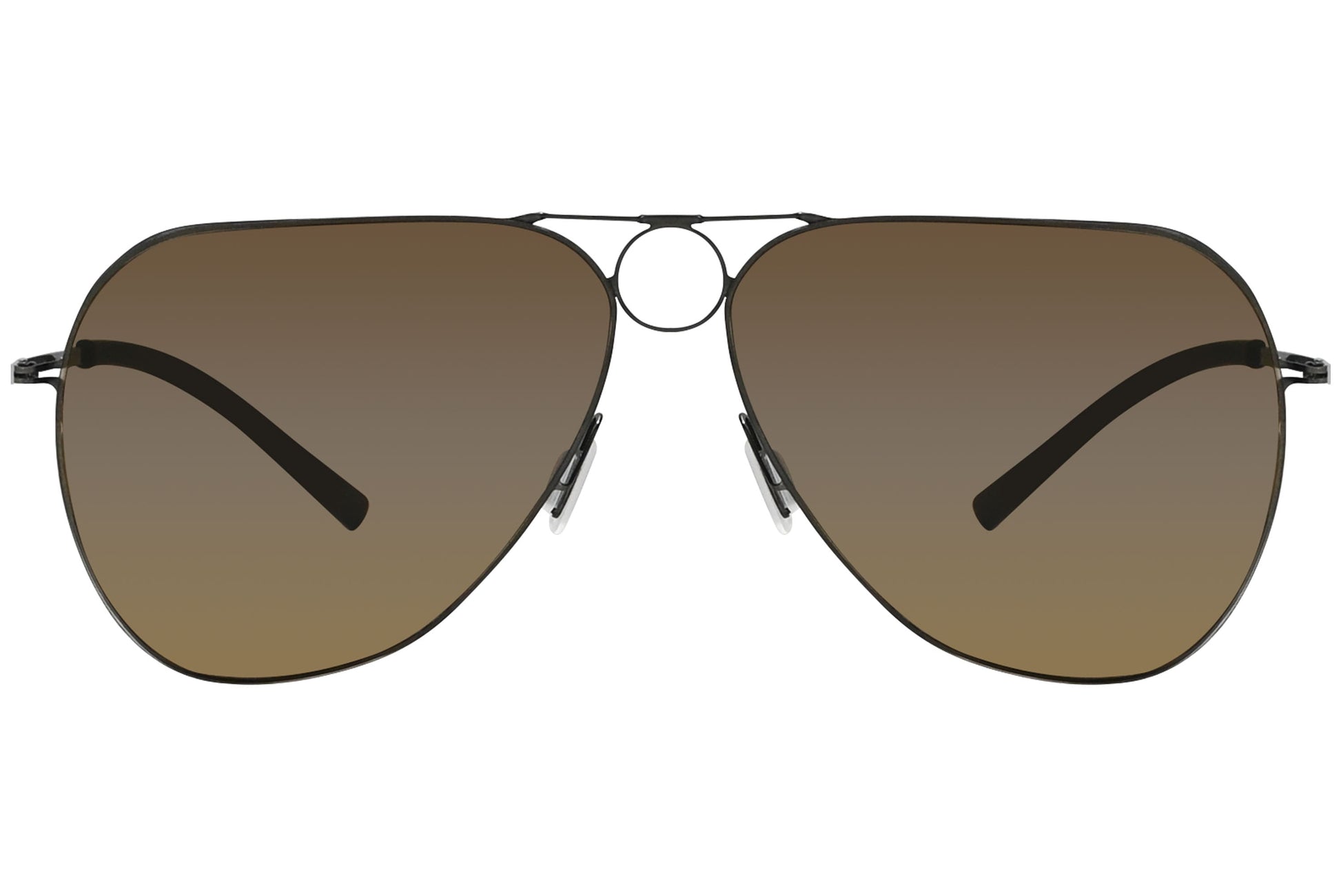 BYWP Aviator Brown Sunglasses Model: OY12002GY-OXY Front View