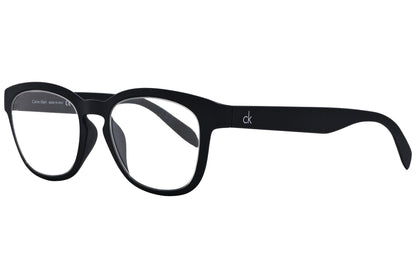 Calvin Klein Square Black Eyeglasses Frame Viewed From A 45-Degree Angle.