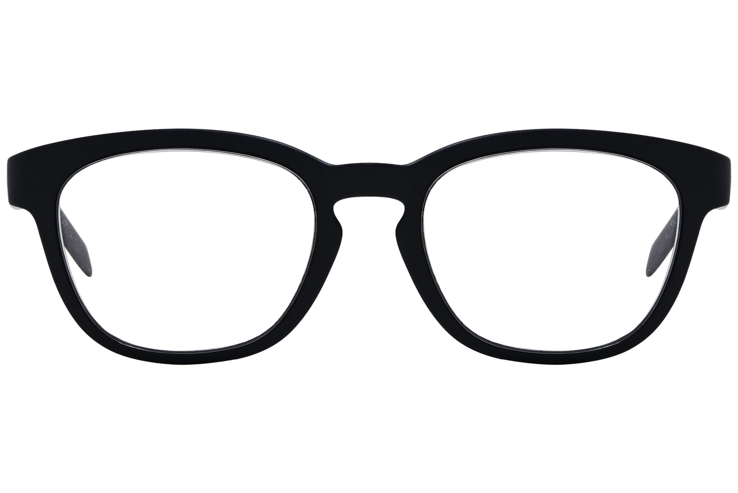 Calvin Klein Square Black Eyeglasses Frame Viewed From Front Angle.